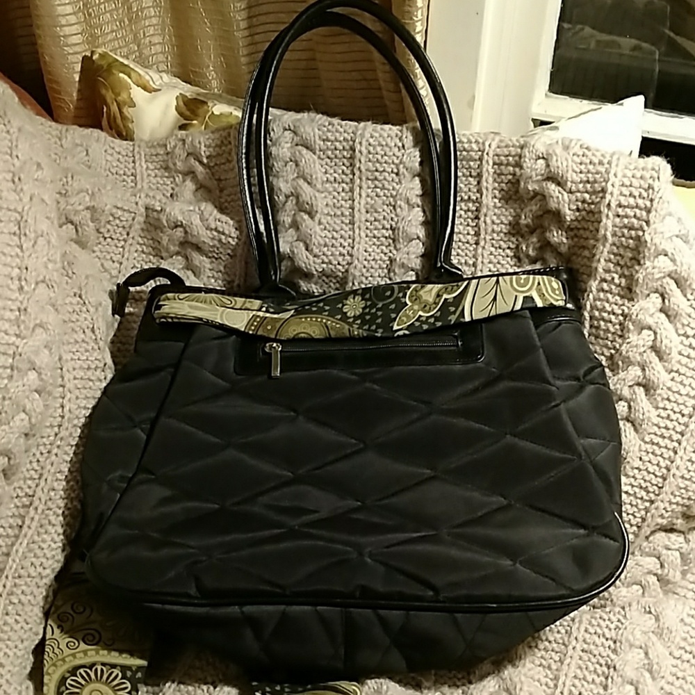 🎀Initials quilted nylon bag